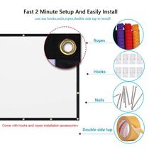 Thickened polyester soft curtain projector foldable curtain home office projector screen