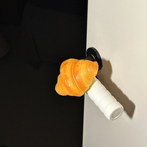 Egg tart door handle protective cover croissant simulation food home decoration anti-collision anti-static bedroom door silent cover