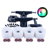 Double tilt board action wheel milky white suit brushed street skateboard with skateboard wheel five-inch hollow bracket