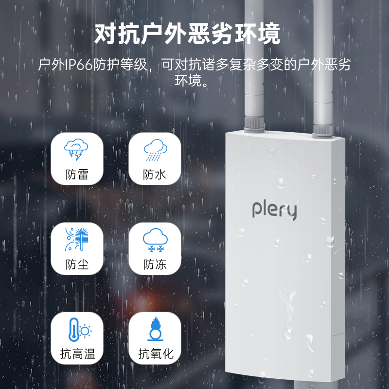 Plery R702 Outdoor 4g Sim Card Router Waterproof Outdoor Cpe Hong Kong Macau Taiwan Overseas International 4g Portable Wifi Full Network Security Rural Ship Dedicated Wireless Network