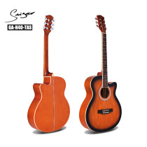 Musical instrument store purchases the best 40-inch spruce plywood notched matte folk guitar entry-level guitar for beginners