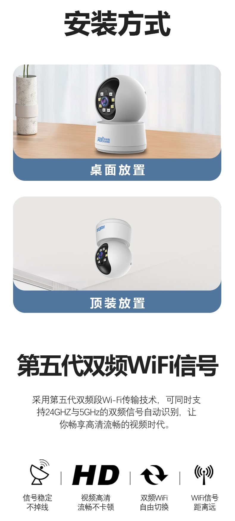 IP-камера 闪项摄像头监控家用手机远程室内360度无死角智能监控器高清夜视