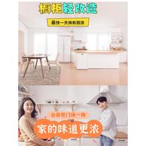 Jinan renovated kitchen stove integrated cabinet crystal steel door panel quartz stone stainless steel countertop whole house customization