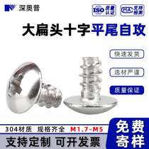 304 stainless steel cross recessed large flat head self-tapping flat tail screw TB umbrella head precision self-tapping screw 1 7M2M3M 4M