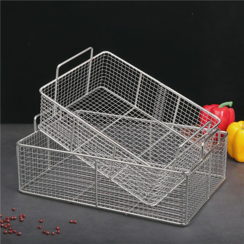 Upgraded 304 Stainless Steel Mesh Basket with Hole Square Basket Large Frying Basket Thick Steel Wire Drain Basket Rectangular Mesh Basket Upgraded 304 Stainless Steel Mesh Basket with Hole Square Basket Large Frying Basket Thick Steel Wire Drain Basket Rectangular Mesh Basket