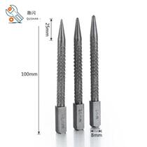 Anti-slip dotting device knocks metal round steel stainless steel sharp punch cylindrical steel cone logo clear mark cone flat