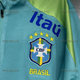 2024 Brazil national team training uniform long-sleeved half-pull thumb buckle team football uniform pre-match training equipment for men