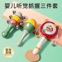 Baby toy hand rattle for newborns 0 to 3 months and 6 years old baby grasping training hammer chewable rattle