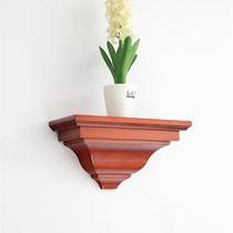 Partition rack shelf custom bracket pure solid wood European wall hanging background wall rack pastoral bracket