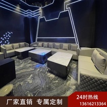 KTV modern Hong Kong style sofa high-end leather fabric sofa deck bar nightclub club box light luxury sofa