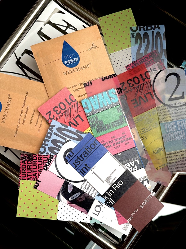 [Heavy Rain Tonight] 6 Sets of Journal Material Paper Tear-Off Cards Magazine-Style Multi-Material Card Collage Materials