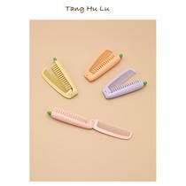 Childrens folding comb baby girl pattern braiding distribution line special child portable radish comb hair