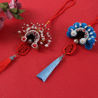 Peking opera facial makeup, car ornaments, silk pendants, inner c ornaments, small business gifts with chinese characteristics, sending overseas gifts for old age