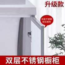 J^40 all stainless steel overall white steel kitchen cabinet stove body bowl basket 14 one storage bowl household small cabinet unit