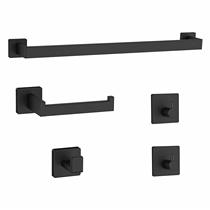 304 stainless steel square towel bar towel rack set bathroom paper towel holder bathroom pendant hook