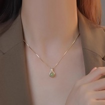 Outlet discount store counter removal clearance goods leaking lucky bag jade pendant necklace womens fashion clavicle chain trend