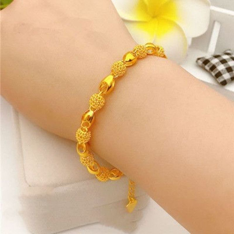 Outlet Clearance Sale: 18K Gold Exquisite Bracelet for Women, Elegant Hollow Design Bangle, Outlet Accessories