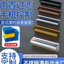 Water wall courtyard waterfall water curtain mouth stainless steel water curtain man-made villa water feature outlet garden landscaping stacked water