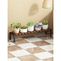 Flower rack balcony rack ladder outdoor renovation living room iron floor artifact home courtyard solid wood flower pot rack