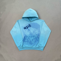 ANGEL KING HOODIE 25SS 天蓝色V2 水洗 蜘蛛帽衫连帽卫衣