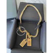 (Deposit) High-quality ceiling style brand new chain necklace childrens gold medal summer goods antique color gold double inscription Spring Return
