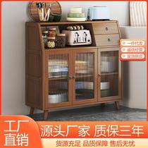 New Chinese style sideboard against the wall integrated living room storage cabinet cabinet home kitchen storage cabinet bamboo tea cabinet