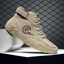 Men Boots Casual Leather Luxury High Top Sneakers Luxury Loa