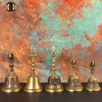 Hongda all brass five-strand Vajra hand-held bell Taoist bell Buddhist supplies Bagua Sanqing bell bronze