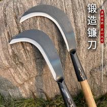 65 manganese steel weeding sickle outdoor hatchet for cutting grass cutting corn lawn mower for cutting reeds rice fields fresh branches forged sickle
