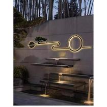 Artificial waterfall outlet overlapping water landscape garden fish pond stainless steel flowing water wall water curtain wall fish tank courtyard rockery