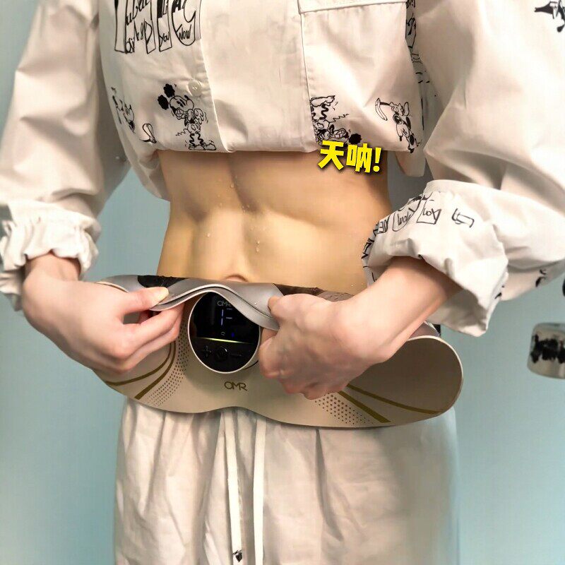 怠け者のためのウエストと腹部のスリム化デバイス：マイクロカレントスリミングベルト、EMSボディシェイピング機器、オールインワン脂肪燃焼マッサージフィットネス機器