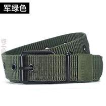 Retro 100-button denim mens overalls woven belt * canvas outdoor student belt needle mens military training belt