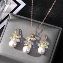 Hot-selling pearl set temperament pearl set two-piece set of European and American popular accessories