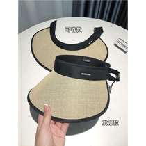 Upgraded UPF50 fine straw sun hat for women summer anti-UV empty top hat cycling sun hat sun hat