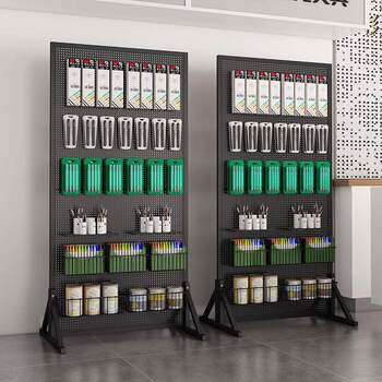 Multifunctional hole 431 board display rack storage movable station device vertical support with rack stall god jewelry