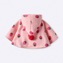 Childrens clothing coat Korean style autumn and winter baby cloak baby going out windproof quilt girls shawl childrens bath towel cloak
