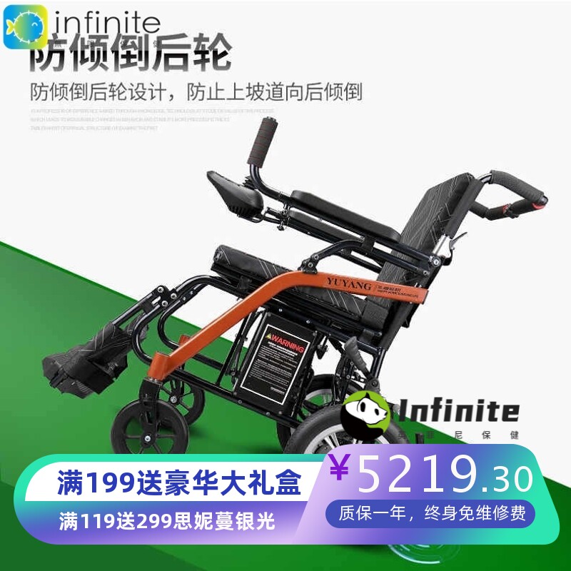 绿意老人电动轮椅折叠轻便小旅行便携智能全自动老年残疾人代步车