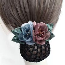 New style lazy temperament hotel flower hair net professional hair flower nurse net bag female back head hairpin headwear