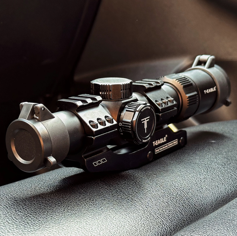 Thin-Wall Eox1.2-6 High-Definition Shock-Resistant 6X Speed Aiming Crosshair Outdoor Red and Green Dual-Light Camera Slingshot Model Ornament