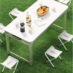 Scandinavian Accessible Luxury Outdoor Stall Table Night Market Stall Table Camping Picnic Aluminum Alloy Portable Folding Table