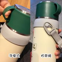 Large-capacity thermos cup portable 316 stainless steel water cup anti-fall household outdoor car-mounted thermos cartoon kettle