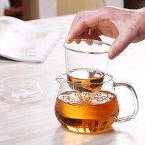 Thickened glass teacup flower teapot fat penguin teapot three-piece filter elegant cup teapot with lid