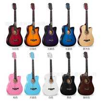 Factory basswood guitar beginner guitar 38-inch acoustic guitar ballad practice male and female student guitar instrument