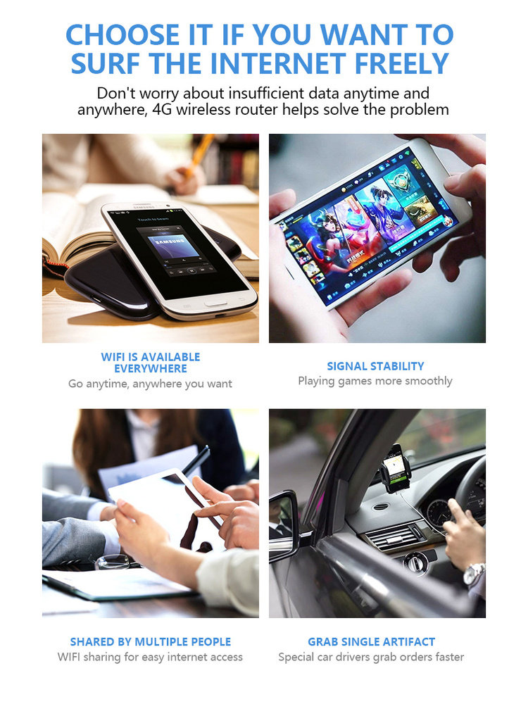 [Self-Inserting Sim Card International Version] Portable Wifi 2025 New Model Mobile 4g Network Wireless Network Card Portable Wi-Fi Device Available in Hong Kong, Macau, Japan, Europe, South Korea, Vietnam, Dubai