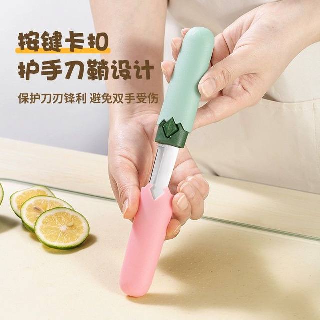 Fruit Knife, Peeling Knife, Portable Apple Peeler, Home-Use Folding Multi-Functional Double-Headed Two-In-One Peeler