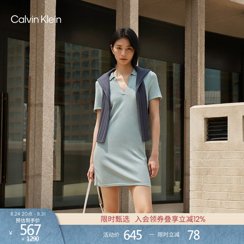Ck Jeans Summer Women's Elegant Work Clothing Casual Sexy Slim Fit V-Neck Polo Dress Ck Jeans Summer Women's Elegant Work Clothing Casual Sexy Slim Fit V-Neck Polo Dress