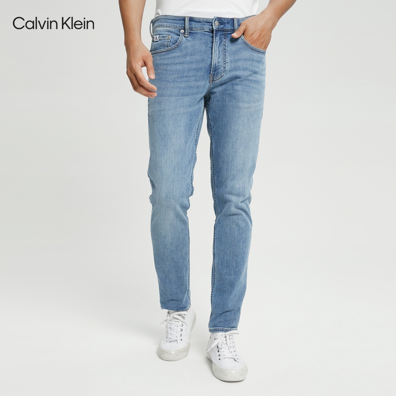 CK Jeans22 Spring New Men's Funky Fit Tights-Down White Wash Jeans J320734