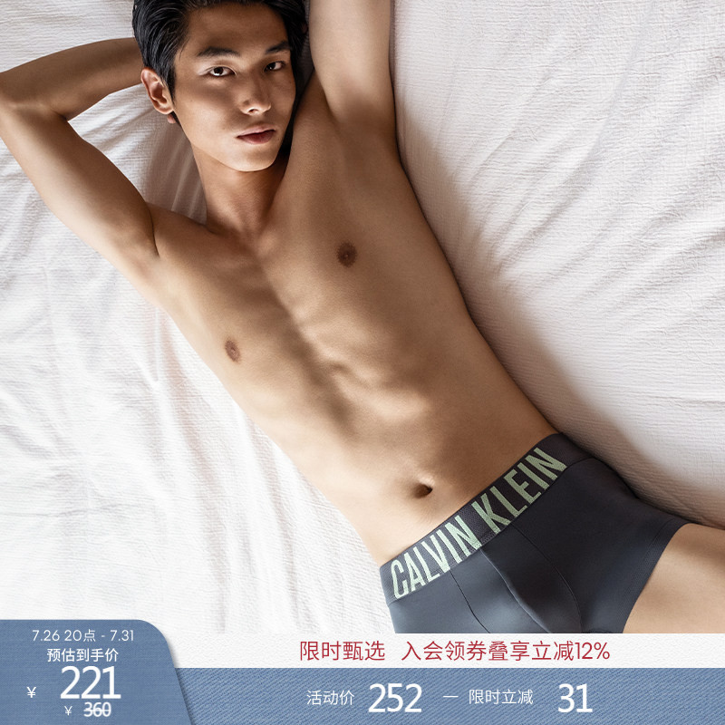 [Chinese Valentine's Day Gift Storm Gravity Band] Ck Men's Underwear Cool Mesh Wide Waistband Low-Rise Anti-Pinching Briefs