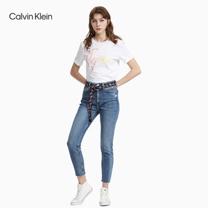 【CKONE】CK Jeans女士时尚个性印花LOGO编织腰带K606750