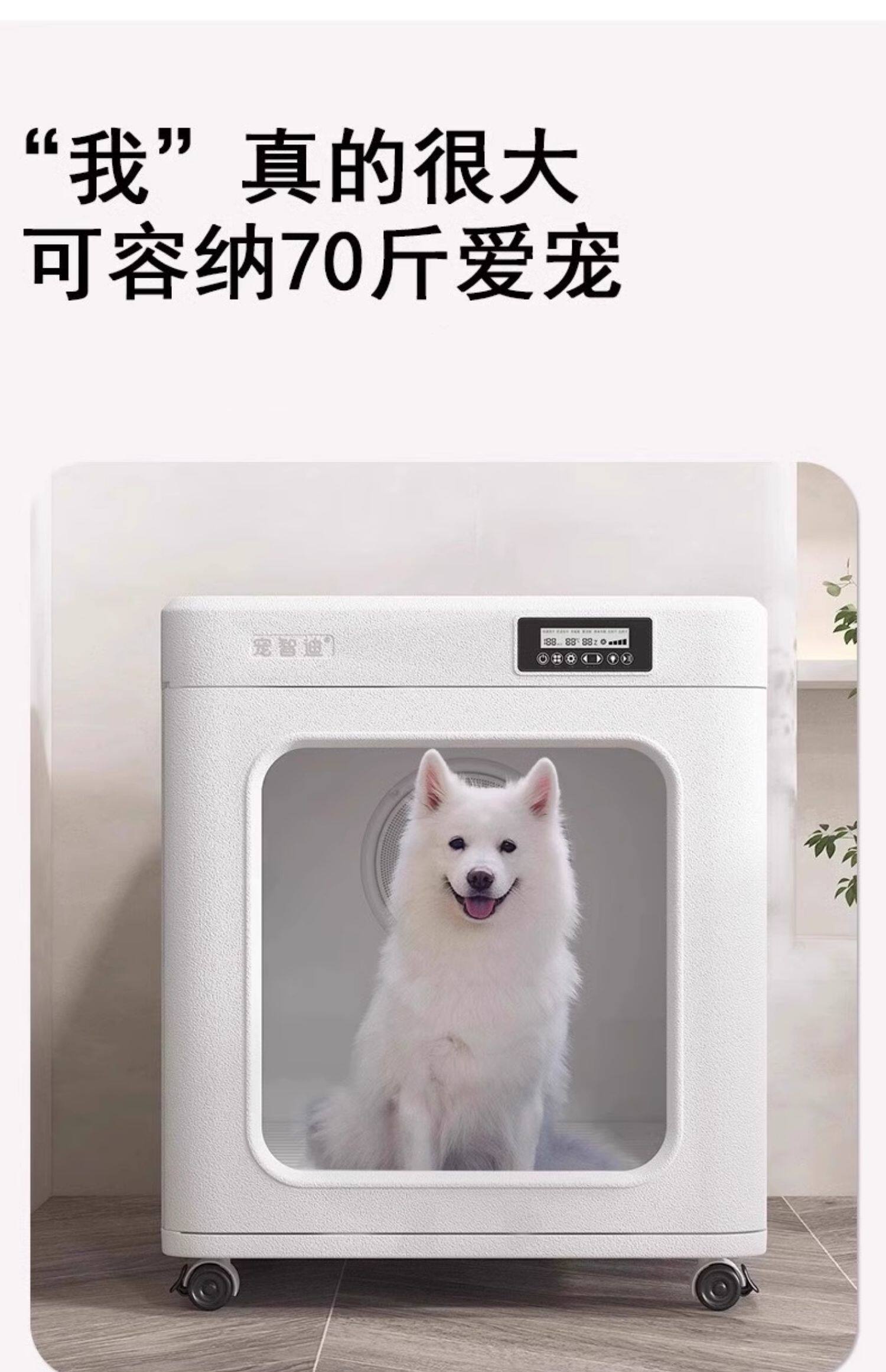 ПЭТ сушильный элемент 霍曼萨摩耶柯基拉布拉多中大型犬猫咪宠物烘干箱狗狗吹干水机神器 Hohmann